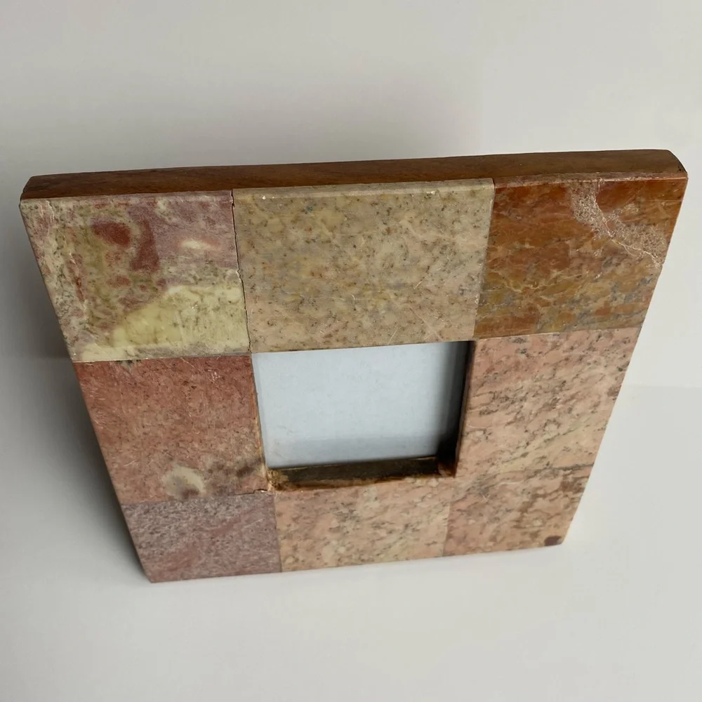 Granite Frame 2.5” X 2.5” Picture Slate Tiles Travertine Rustic Beige Pink Tan